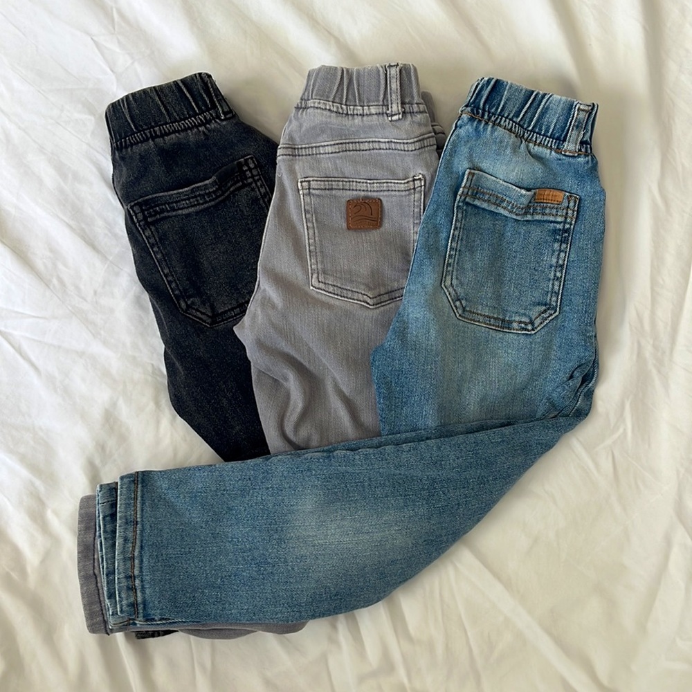 3 pair of Zara Boys elastic waist ballon fit jeans